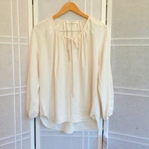 Amanda Uprichard cream color pesant style blouse
